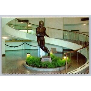 Postcard Ohio Canton Pro Football Hall of Fame Jim Thorpe Monument OH c1970s